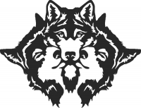 Wolf - DXF CNC dxf for Plasma Laser Waterjet Plotter Router Cut Ready Vector CNC file